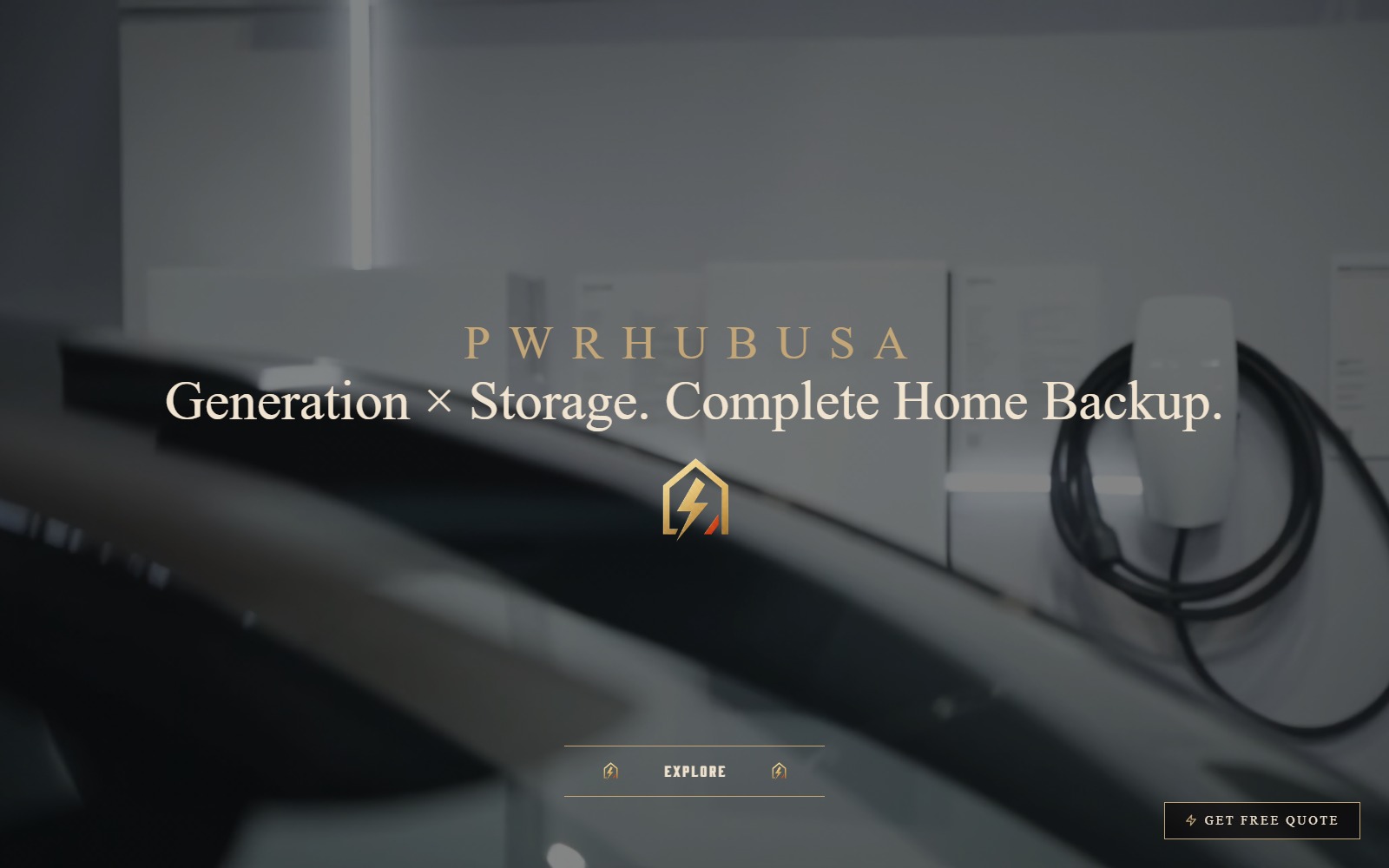 PwrHub USA whole-home energy website homepage