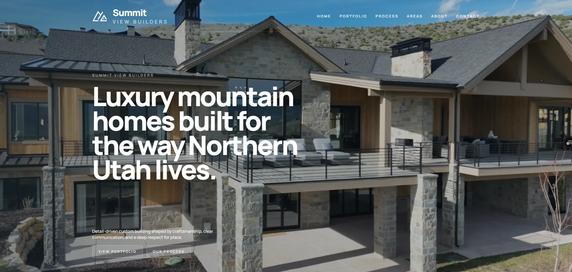 Summit — Luxury mountain homes website and digital design screenshot