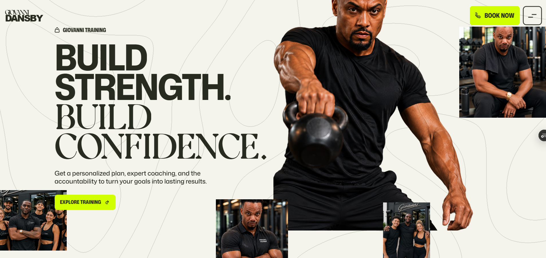 Dansby — Performance programs website and digital design screenshot